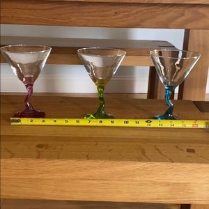 Multi color martini 🍸 glasses